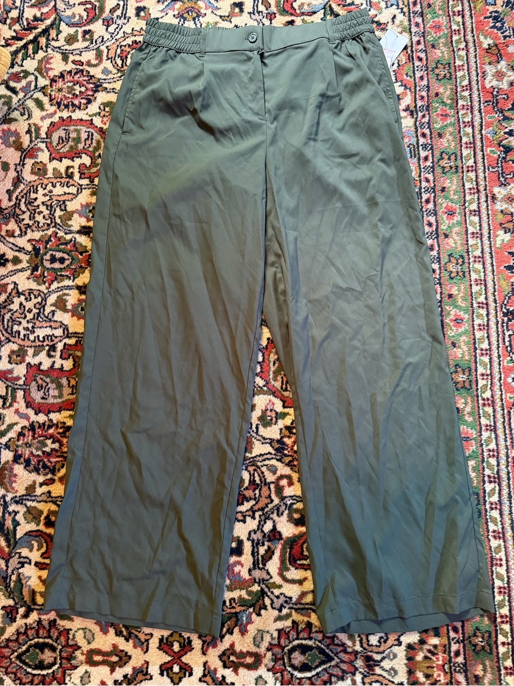 Yogalicious Olive Wide-Leg Track Pants